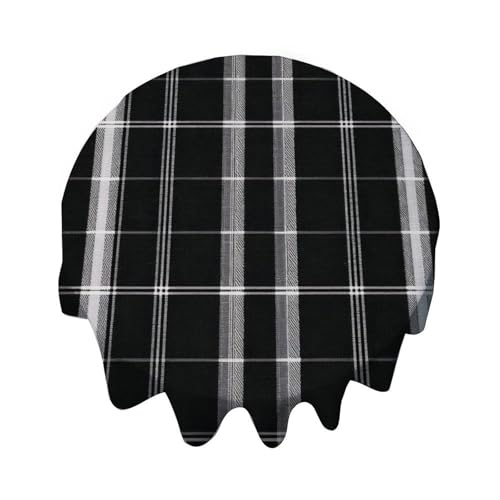 Yelolyio Tischdecke, rund, 137 cm, schwarz mit hellbrauner Fensterscheibe, kariert, Tischdekoration für Buffet-Tische, Partys, Feiertagsessen, Hochzeiten Yelolyio Tischdecke, rund, 137 cm, schwarz mit hellbrauner Fensterscheibe, kariert, Tischdekoration für Buffet-Tische, Partys, Feiertagsessen, Hochzeiten von Yelolyio