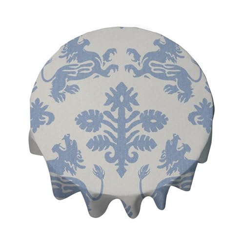 Yelolyio Tischdecke, rund, Regalia Kylin, 91,4 cm, Blau, Tischdekoration für Buffet-Tische, Partys, Feiertagsessen, Hochzeiten Yelolyio Tischdecke, rund, Regalia Kylin, 91,4 cm, Blau, Tischdekoration für Buffet-Tische, Partys, Feiertagsessen, Hochzeiten von Yelolyio