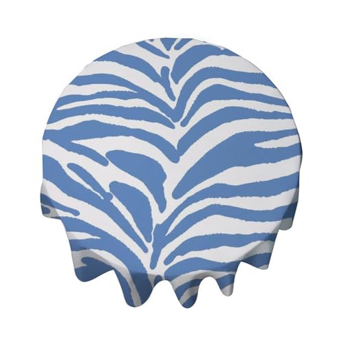 Yelolyio Tischdecke mit blauem Tiger-Druck, rund, 127 cm, Tischdekoration für Buffet-Tische, Partys, Feiertagsessen, Hochzeiten und mehr Yelolyio Tischdecke mit blauem Tiger-Druck, rund, 127 cm, Tischdekoration für Buffet-Tische, Partys, Feiertagsessen, Hochzeiten und mehr von Yelolyio
