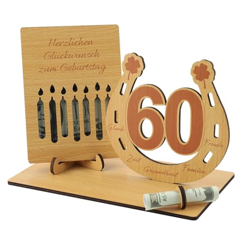 Yemiany Geldgeschenk 60 Geburtstag Frau Mann - Geschenke zum 60 Geburtstag Mann und Frau, Holz Gästebuch und Deko, Geschenkideen 60 Geburtstag Mutter, Coole Geldgeschenke 60 Yemiany Geldgeschenk 60 Geburtstag Frau Mann - Geschenke zum 60 Geburtstag Mann und Frau, Holz Gästebuch und Deko, Geschenkideen 60 Geburtstag Mutter, Coole Geldgeschenke 60 von Yemiany