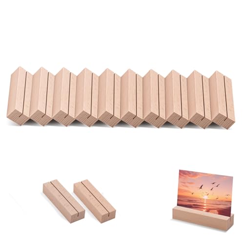 Yemmert 12 Stück Kartenhalter Holz, 10cm Lange Tischkartenhalter Kartenhalter Menükartenhalter Postkartenständer Fotohalter aus Massivem Buchenholz Yemmert 12 Stück Kartenhalter Holz, 10cm Lange Tischkartenhalter Kartenhalter Menükartenhalter Postkartenständer Fotohalter aus Massivem Buchenholz von Yemmert