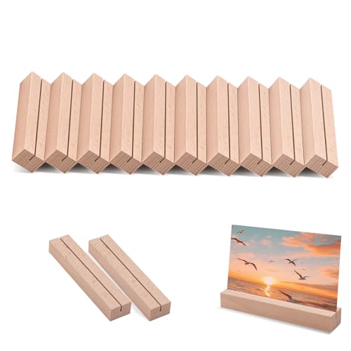 Yemmert 12 Stück Kartenhalter Holz,15cm Lange Tischkartenhalter Kartenhalter Menükartenhalter Postkartenständer Fotohalter aus Massivem Buchenholz Yemmert 12 Stück Kartenhalter Holz,15cm Lange Tischkartenhalter Kartenhalter Menükartenhalter Postkartenständer Fotohalter aus Massivem Buchenholz von Yemmert