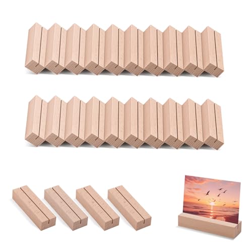 Yemmert 24 Stück Kartenhalter Holz,10cm Lange Tischkartenhalter Kartenhalter Menükartenhalter Postkartenständer Fotohalter aus Massivem Buchenholz Yemmert 24 Stück Kartenhalter Holz,10cm Lange Tischkartenhalter Kartenhalter Menükartenhalter Postkartenständer Fotohalter aus Massivem Buchenholz von Yemmert