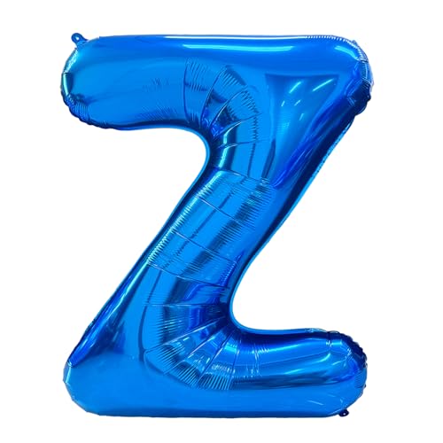 101.6 cm Blau Buchstaben Ballon Große Buchstaben Z Ballon Folie Helium Alphabet Ballons Blau Geburtstagsfeier Babyparty Abschlussfeier Dekoration (Buchstabe Z) von Yeodong