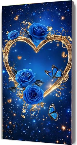 Blume Malen Nach Zahlen Erwachsene Groß 70x140cm,Malen Nach Zahlen mit Rahmen Liebe,Kreativ Set für Erwachsene,DIY Handgemalt Ölgemälde Leinwand Kit mit Pinseln Acrylfarben,Home Dekor Geschenk LE-628 von Yeogcohe