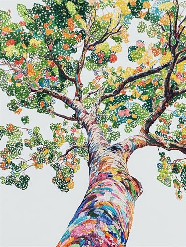 Diamond Painting Erwachsene Baum Diamond Painting Blätter 5D DIY Full Drill Crystal Stickerei Mosaikherstellung Bastelset, Malen Nach Zahlen Kinder Anfänger Home Wand Décor Geschenk 20x30cm L-1369 von Yeogcohe