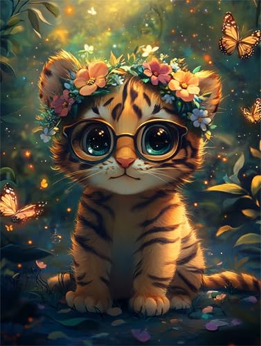 Diamond Painting Erwachsene Karikatur Diamant Painting Bilder Tiger 5D DIY Full Drill Crystal Stickerei Malen Nach Zahlen Kinder Mosaikherstellung mit Zubehör,Home Wand Décor Geschenk 20x30cm L-1202 Diamond Painting Erwachsene Karikatur Diamant Painting Bilder Tiger 5D DIY Full Drill Crystal Stickerei Malen Nach Zahlen Kinder Mosaikherstellung mit Zubehör,Home Wand Décor Geschenk 20x30cm L-1202 von Yeogcohe