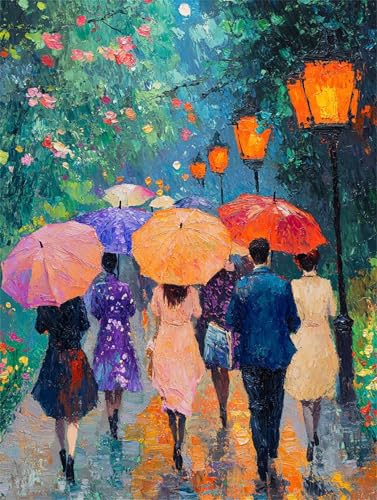 Diamond Painting Erwachsene Landschaft Diamant Painting Bilder Frau 5D DIY Full Drill Crystal Stickerei Malen Nach Zahlen Kinder Mosaikherstellung mit Zubehör,Home Wand Décor Geschenk 40x50cm L-1086 von Yeogcohe