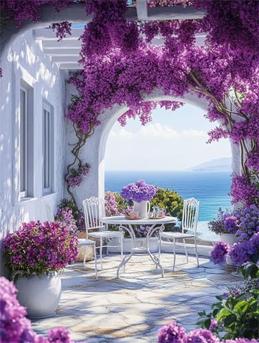 Diamond Painting Landschaft Diamond Painting Erwachsene Groß Frühling 90x120cm DIY 5D Crystal Strass Stickerei Kreuzstich Kinder Diamant Malerei Leinwand Kit,Geschenke für Zuhause Dekoration L-1078 von Yeogcohe