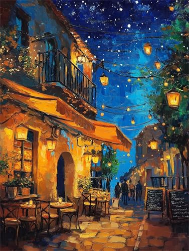 Diamond Painting Landschaft Diamond Painting Erwachsene Groß Straße 30x50cm DIY 5D Crystal Strass Stickerei Kreuzstich Kinder Diamant Malerei Leinwand Kit,Geschenke für Zuhause Wand Dekoration L-1083 von Yeogcohe