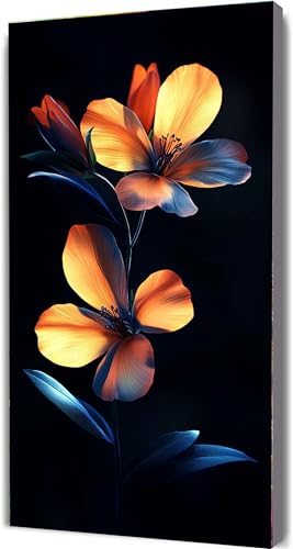 Malen Nach Zahlen Erwachsene Blume Malen Nach Zahlen mit Rahmen 70x140cm Einfachheit Paint by Numbers für Anfänger,DIY Set Erwachsene,Ölgemälde Leinwand Kit mit Acrylfarben Bastelset,Wand Dekor LE-978 von Yeogcohe