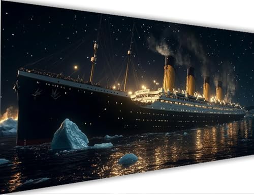 Malen Nach Zahlen Erwachsene Boot Malen Nach Zahlen mit Rahmen 60x120cm Meer Paint by Numbers für Anfänger,DIY Set Erwachsene,Ölgemälde Leinwand Kit mit Acrylfarben Bastelset,Home Wand Dekor LE-1397 von Yeogcohe