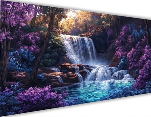 Malen Nach Zahlen Fallen,Landschaft Malen Nach Zahlen Erwachsene mit Rahmen 60x120cm,Paint by Numbers ab 5-10 Jahre Mädchen Geschenke,DIY Ölgemälde Set mit Pinseln Acryl,Wanddeko Wohnzimme LE-1328 von Yeogcohe