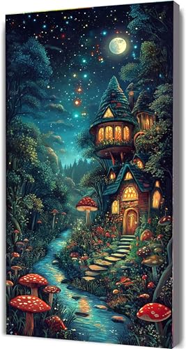 Malen Nach Zahlen Traum,Pilz Malen Nach Zahlen Erwachsene mit Rahmen 50x150cm, Paint by Numbers ab 5-10 Jahre Mädchen Geschenke, DIY Ölgemälde Set mit Pinseln Acryl Leinwan, Wanddeko Wohnzimme LE-278 Malen Nach Zahlen Traum,Pilz Malen Nach Zahlen Erwachsene mit Rahmen 50x150cm, Paint by Numbers ab 5-10 Jahre Mädchen Geschenke, DIY Ölgemälde Set mit Pinseln Acryl Leinwan, Wanddeko Wohnzimme LE-278 von Yeogcohe