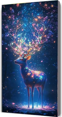 Tier Malen Nach Zahlen Erwachsene Groß 90x180cm,Malen Nach Zahlen mit Rahmen Reh,Kreativ Set für Erwachsene,DIY Handgemalt Ölgemälde Leinwand Kit mit Pinseln Acrylfarben,Home Dekor Geschenk LE-1057 von Yeogcohe
