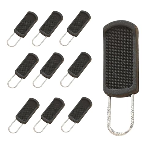 10pcs Reißverschluss -Ziehsatz, abnehmbare Reißverschluss Helfer Universal Easy Grippers Puller für Kleidung, Koffer, Stiefel, Jacke -Rucksäcke, Schwarz, Helfer von Yeory
