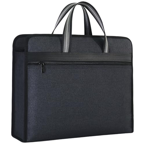 Dokumenttasche A4 Multi-Tocket-wasserdichte und kratzfeste Leinwand-Dateibeutel für Männer mit tragbarem Reißverschlussbeutel für Büro, Notar, Notar, Notary, Notary Dokumenttasche A4 Multi-Tocket-wasserdichte und kratzfeste Leinwand-Dateibeutel für Männer mit tragbarem Reißverschlussbeutel für Büro, Notar, Notar, Notary, Notary von Yeory