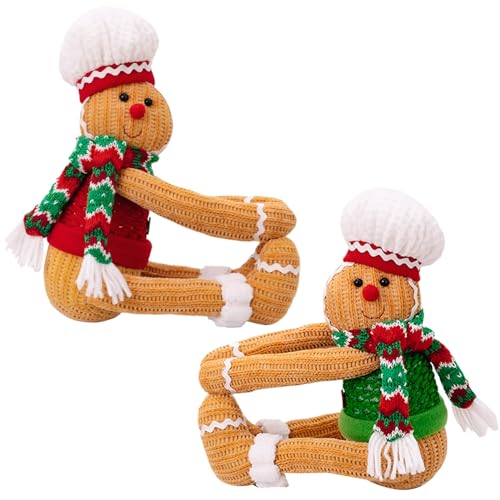 Vorhangsteuerbacks, 9 x 7 x 4 Lebkuchenmann Mann Vorhangkrawatte, Lebkuchen -Weihnachtsknopf, Weihnachtsbaumtopper, Krawattenrücken Vorhangsteuerbacks, 9 x 7 x 4 Lebkuchenmann Mann Vorhangkrawatte, Lebkuchen -Weihnachtsknopf, Weihnachtsbaumtopper, Krawattenrücken von Yeory