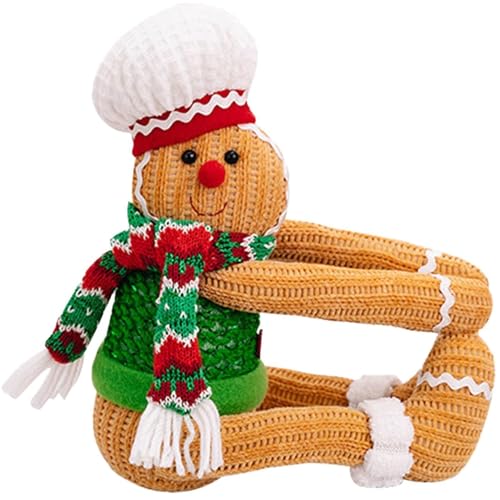 Weihnachtliche Vorhang-Raffhalter, Lebkuchenmann-Vorhanghalter mit Hut und langem Bein, süße, mit Baumwolle gefüllte Weihnachtsdekorationen, Vorhang-Raffhalter Weihnachtliche Vorhang-Raffhalter, Lebkuchenmann-Vorhanghalter mit Hut und langem Bein, süße, mit Baumwolle gefüllte Weihnachtsdekorationen, Vorhang-Raffhalter von Yeory