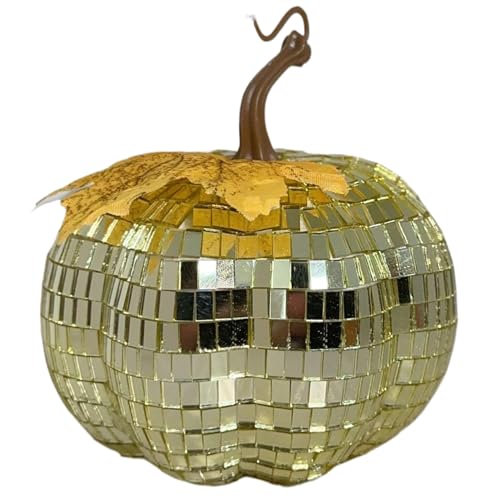Yeory Disco Pumpkin 4x3 Reflektierende Spiegeloberfläche Dekorative Kürbis mit Ahornblatt Realistisches künstliches Dekor für Halloween, Party, KTV, Bar, künstliche Kürbisse Yeory Disco Pumpkin 4x3 Reflektierende Spiegeloberfläche Dekorative Kürbis mit Ahornblatt Realistisches künstliches Dekor für Halloween, Party, KTV, Bar, künstliche Kürbisse von Yeory
