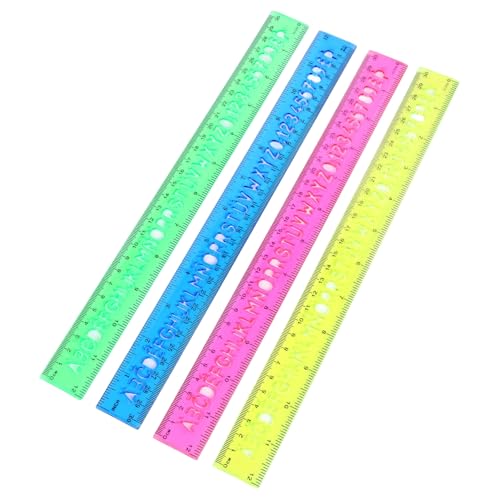 Yeory Plastik Herrscher, 4PCS -Herrscher für die Schule, 12 Zoll transparent gerade Kante mit Zentimetern, Kinderzeichnung Yeory Plastik Herrscher, 4PCS -Herrscher für die Schule, 12 Zoll transparent gerade Kante mit Zentimetern, Kinderzeichnung von Yeory