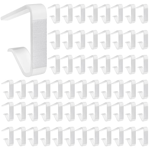 Yerliker Tischsockelleisten-Clips mit Klettverschluss, Kunststoff, für Meetings, Partys, Innen- und Außenbereich, 60 Stück Yerliker Tischsockelleisten-Clips mit Klettverschluss, Kunststoff, für Meetings, Partys, Innen- und Außenbereich, 60 Stück von Yerliker