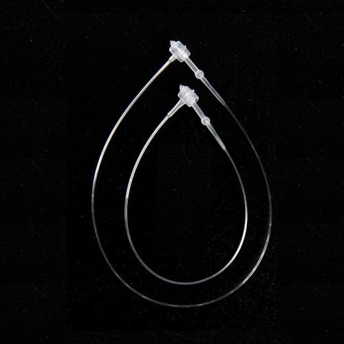 Yesallwas 2000 Stück Sicherheitsfäden für Etiketten, Sicherheitsfäden Transparent Loop Pins Sicherheitsfäden Etiketten Kunststoff Anhänger, Kennzeichnungswerkzeug für Kleidung, Schuhe (3 Zoll, 5 Zoll) von Yesallwas