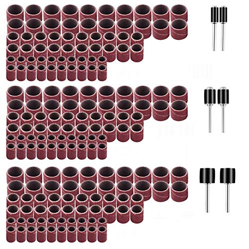 Yesallwas 186 Stück Schleifhülsen Satz 80/120/240 Körnung Schleiftrommel Einschließlich 180 Stück Schleifband Sleeves+6 Stück Schleifwalze für Dremel Drehwerkzeug Yesallwas 186 Stück Schleifhülsen Satz 80/120/240 Körnung Schleiftrommel Einschließlich 180 Stück Schleifband Sleeves+6 Stück Schleifwalze für Dremel Drehwerkzeug von Yesallwas