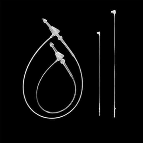 Yesallwas 2000 Stück Sicherheitsfäden für Etiketten, Sicherheitsfäden Transparent Loop Pins Sicherheitsfäden Etiketten Kunststoff Anhänger, Kennzeichnungswerkzeug für Kleidung, Schuhe (3 Zoll, 5 Zoll) von Yesallwas