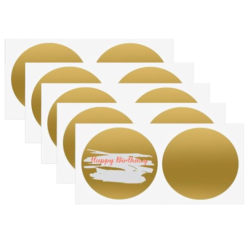 Yesallwas 26 Stück, 5cm Rubbel Etiketten Rubbellose Aufkleber, Scratch Sticker - Gold Yesallwas 26 Stück, 5cm Rubbel Etiketten Rubbellose Aufkleber, Scratch Sticker - Gold von Yesallwas