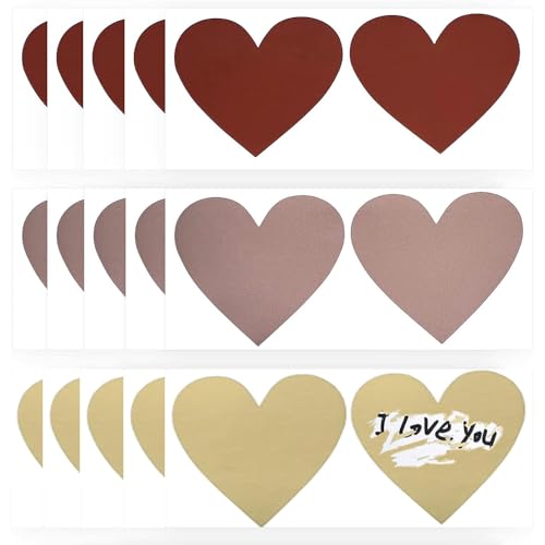 Yesallwas 30 Stück Rubbellose Scratch Sticker Rubbel Etiketten Herz Rubbellos Aufkleber Rot Gold Rosegold für Überraschung, 7x8cm Yesallwas 30 Stück Rubbellose Scratch Sticker Rubbel Etiketten Herz Rubbellos Aufkleber Rot Gold Rosegold für Überraschung, 7x8cm von Yesallwas