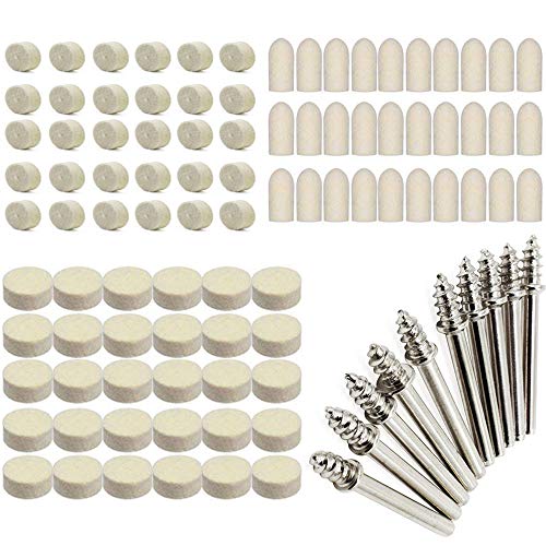 Yesallwas Wollfilz Polierscheibe Polierscheibe Bohrmaschine Filz Polieraufsatz set 100pcs Dicke Polierköpfe Drehwerkzeug Zubehör für Kunststoff Glas Metall Schmuck Drehwerkzeug Zubehö Yesallwas Wollfilz Polierscheibe Polierscheibe Bohrmaschine Filz Polieraufsatz set 100pcs Dicke Polierköpfe Drehwerkzeug Zubehör für Kunststoff Glas Metall Schmuck Drehwerkzeug Zubehö von Yesallwas