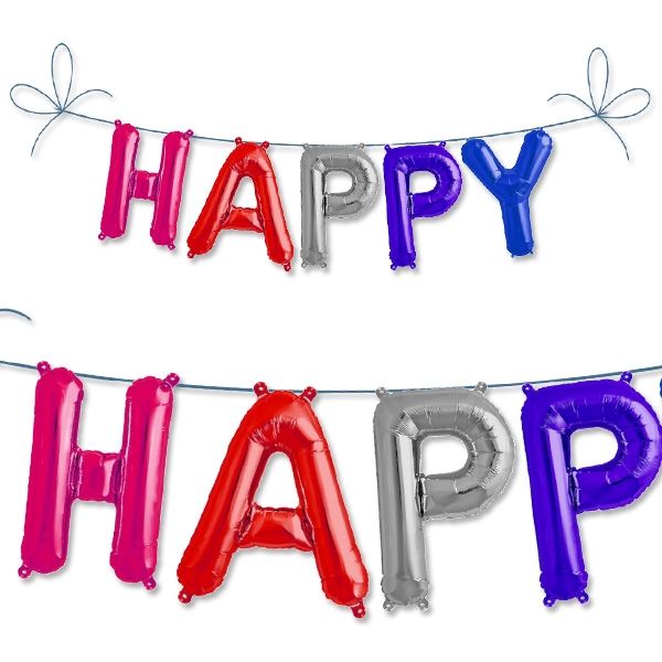Mini Folieballon Set HAPPY, bunt, Buchstabenballons für Partydeko Mini Folieballon Set HAPPY, bunt, Buchstabenballons für Partydeko von Yesbox GmbH
