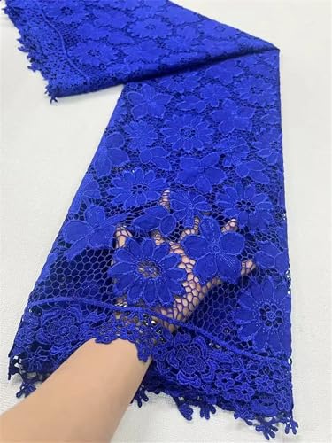 Afrikanische Pailletten-Stickerei, Spitzenstoff, wasserlöslich, Hochzeitskleid, Tüll, Baumwollstoffe, 4,5 m von Yeuyyben