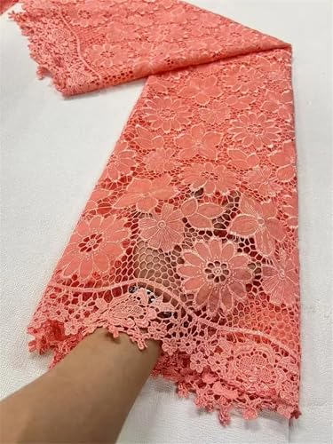 Afrikanische Pailletten-Stickerei, Spitzenstoff, wasserlöslich, Hochzeitskleid, Tüll, Baumwollstoffe, 4,5 m von Yeuyyben