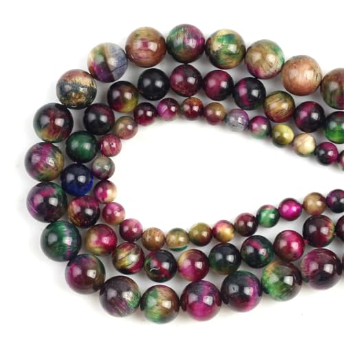 Naturstein-Tigerauge-Perlen, lose Abstandshalter-Perlen für Schmuckherstellung, DIY-Armbänder von Yeuyyben