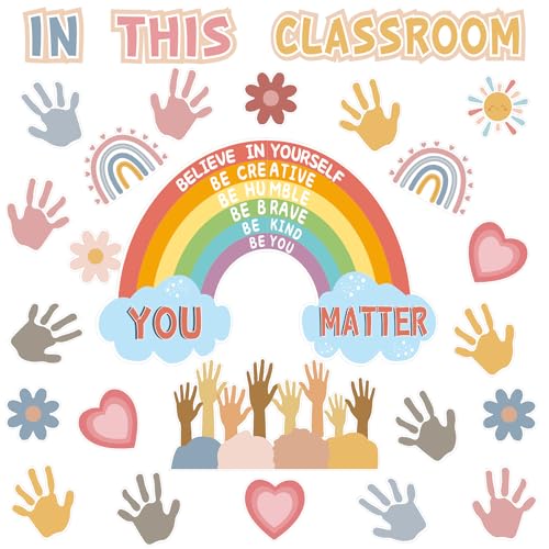 Boho-Regenbogen-Pinnwand-Dekorationen, 30 Stück, inspirierende positive Bestätigungen, Wanddekoration, Boho-Regenbogen-Ausschnitte, Klassenzimmer-Dekor für Lehrer, Schulbedarf Boho-Regenbogen-Pinnwand-Dekorationen, 30 Stück, inspirierende positive Bestätigungen, Wanddekoration, Boho-Regenbogen-Ausschnitte, Klassenzimmer-Dekor für Lehrer, Schulbedarf von Yewfold