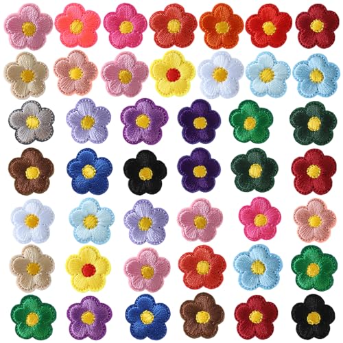 44 PCS Patches zum Aufbügeln, Flicken zum Aufbügeln, Bestickte Aufnäher für Hut, Jeans, Jacken und Rucksäcke, Kreative DIY-Zubehör mit bunten Motiven für Reparatur und Dekoration von Yewseas