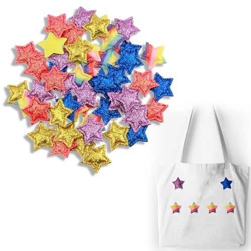 50 PCS Stern Bügelflicken, Schmelzkleber Aufbügler Sterne Patches, Glitzer-Pailletten Aufnäher zum Aufbügeln für Kleidung, Hüte, Taschen und Kostüme, Dekorative DIY Patches für kreatives Gestalten 50 PCS Stern Bügelflicken, Schmelzkleber Aufbügler Sterne Patches, Glitzer-Pailletten Aufnäher zum Aufbügeln für Kleidung, Hüte, Taschen und Kostüme, Dekorative DIY Patches für kreatives Gestalten von Yewseas