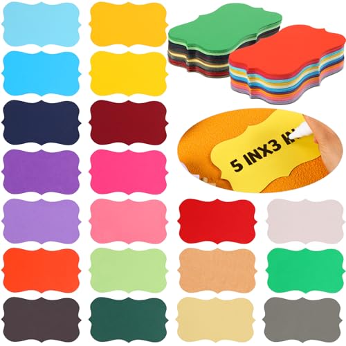 Yexiya 200 Stück Blanko-Karteikarten, bedruckbare Kraft-Visitenkarten, mehrfarbige Notizkarten, bunte Karteikarten zum Studieren von Papier, Studium, Wortkarte (mehrfarbig, 12,7 x 7,6 cm) von Yexiya