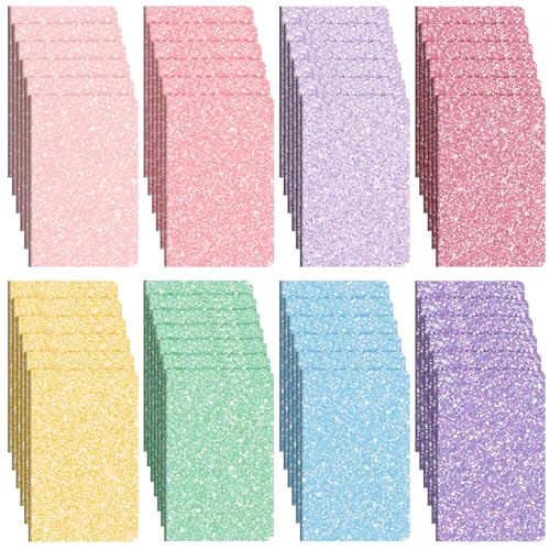 Yexiya 48 Pack Glitter Notebooks Bulk 8.3x5.5 Inch Glitter Lined Paper Journals Pack, 60 Pages 30 Sheets A5 Size Travel Writing Notebooks for Teens Women Writing Note Taking Office Gifts von Yexiya