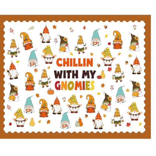 Yexiya Herbst-Pinnwand-Dekorationen, Chillin mit meinen Zwergen, Klassenzimmer-Dekor, Hello Fall Happy Autumn Zwerg Pinnwand mit Kürbisausschnitten für Ernte, Erntedankfest, Schule, Bürobedarf Yexiya Herbst-Pinnwand-Dekorationen, Chillin mit meinen Zwergen, Klassenzimmer-Dekor, Hello Fall Happy Autumn Zwerg Pinnwand mit Kürbisausschnitten für Ernte, Erntedankfest, Schule, Bürobedarf von Yexiya