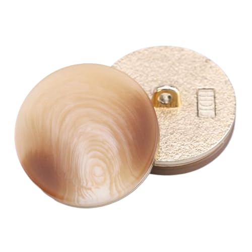 10 Stück 15 mm bis 25 mm runde Metallknöpfe aus Kunstharz (Farbe 1, 18 mm - 10 Stück) von Yeydeoe