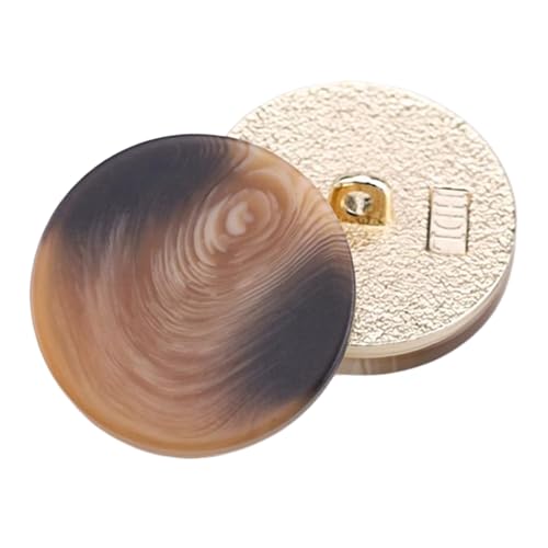 10 Stück 15 mm bis 25 mm runde Metallknöpfe aus Kunstharz (Farbe 2, 20 mm - 10 Stück) von Yeydeoe