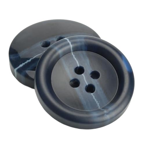 10 Stück 15 mm bis 30 mm runde Kunstharzknöpfe in matter Oberfläche (Farbe 5, 15 mm - 10 Stück) von Yeydeoe