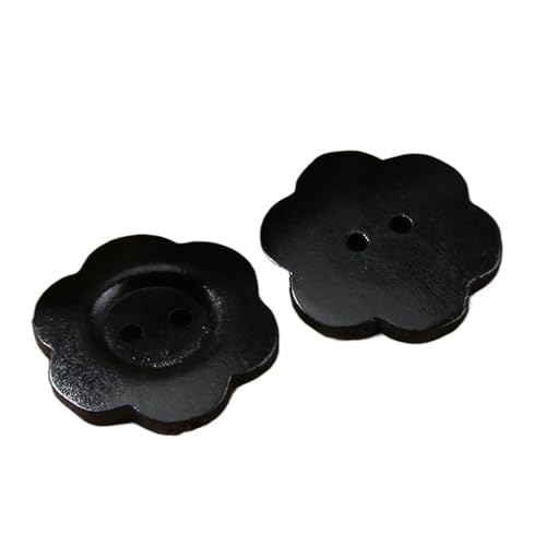 10 Stück Holzknöpfe mit zwei Löchern für Oberbekleidung und Hemden, 11 mm bis 38 mm (Farbe 1, 23 mm-10 Stück) von Yeydeoe