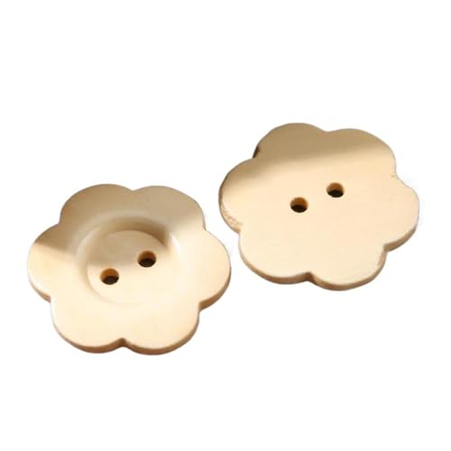 10 Stück Holzknöpfe mit zwei Löchern für Oberbekleidung und Hemden, 11 mm bis 38 mm (Farbe 2, 25 mm-10 Stück) von Yeydeoe