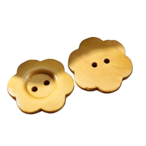 10 Stück Holzknöpfe mit zwei Löchern für Oberbekleidung und Hemden, 11 mm bis 38 mm (Farbe 3, 23 mm-10 Stück) von Yeydeoe