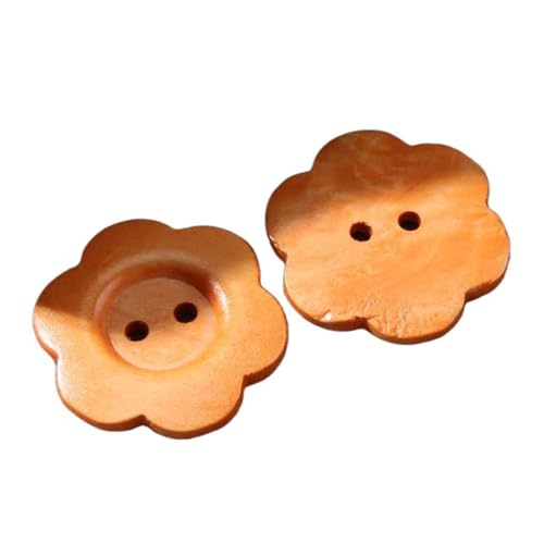 10 Stück Holzknöpfe mit zwei Löchern für Oberbekleidung und Hemden, 11 mm bis 38 mm (Farbe 4, 30 mm-10 Stück) von Yeydeoe