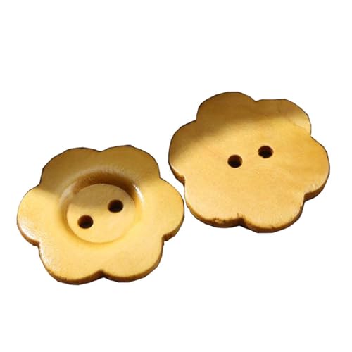 10 Stück Holzknöpfe mit zwei Löchern für Oberbekleidung und Hemden, 11 mm bis 38 mm (Farbe 5, 11 mm-10 Stück) von Yeydeoe